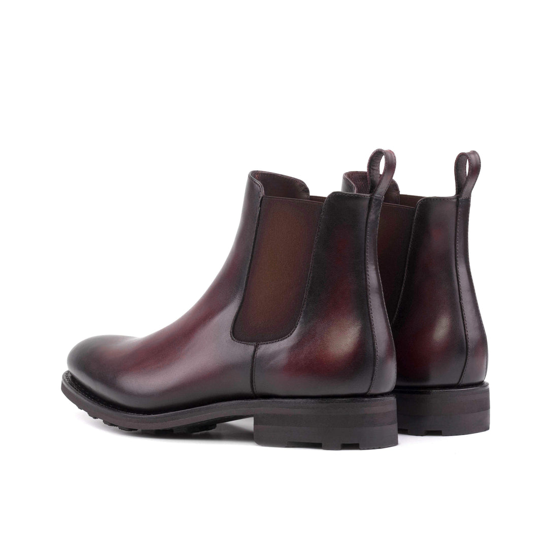 Men's Chelsea Boots Classic Leather Goodyear Welt Burgundy 5615 4- MERRIMIUM