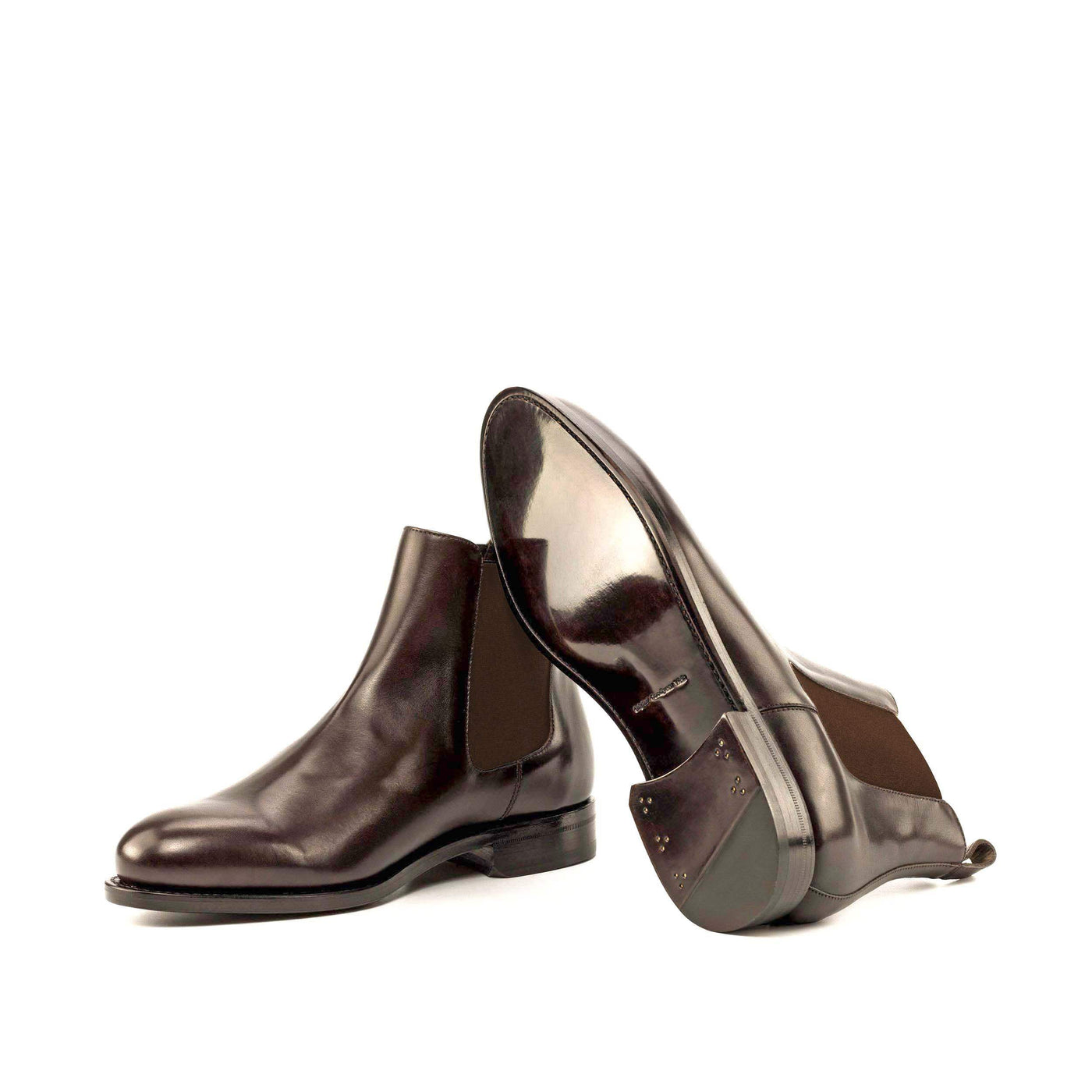 Men's Chelsea Boots Classic Leather Goodyear Welt Dark Brown 5028 2- MERRIMIUM
