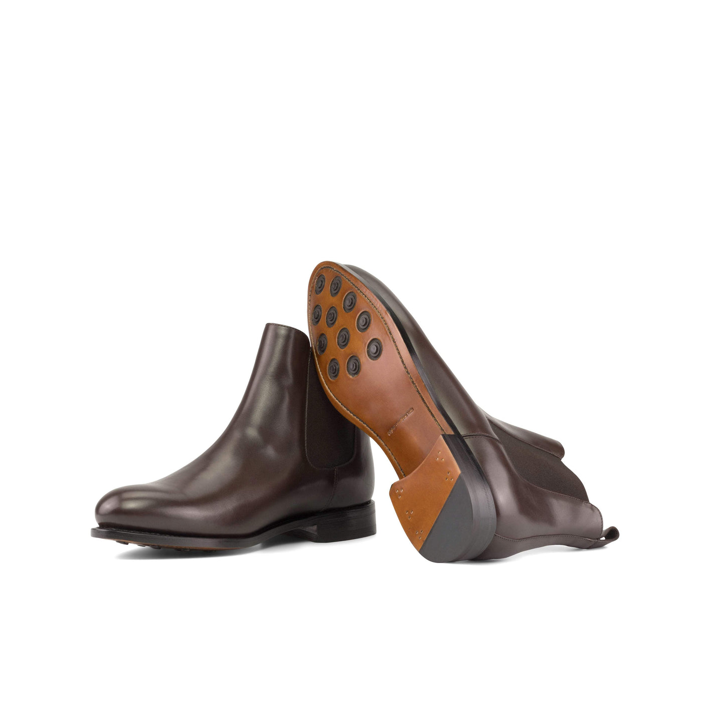 Men's Chelsea Boots Classic Leather Goodyear Welt Dark Brown 5523 2- MERRIMIUM