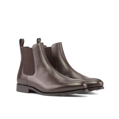 Men's Chelsea Boots Classic Leather Goodyear Welt Dark Brown 5523 4- MERRIMIUM
