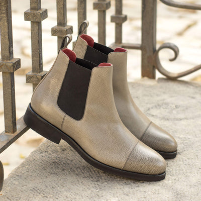 Men's Chelsea Boots Classic Leather Grey 4511 1- MERRIMIUM--GID-1635-4511