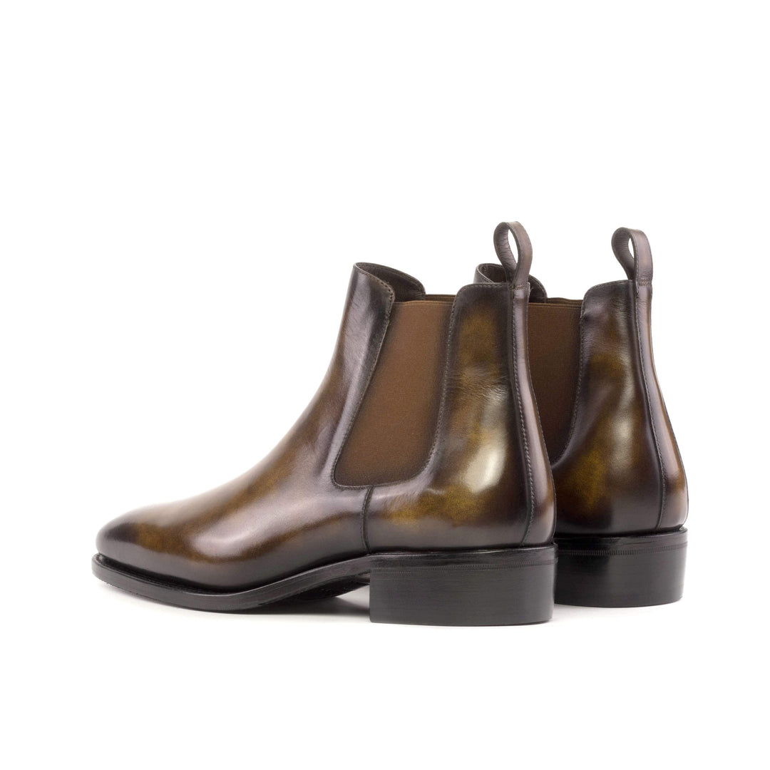 Men's Chelsea Boots Classic Patina Leather Goodyear Welt Brown 5254 6- MERRIMIUM