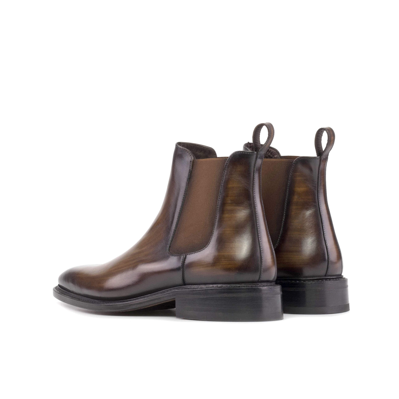 Men's Chelsea Boots Classic Patina Leather Goodyear Welt Dark Brown 5557 2- MERRIMIUM