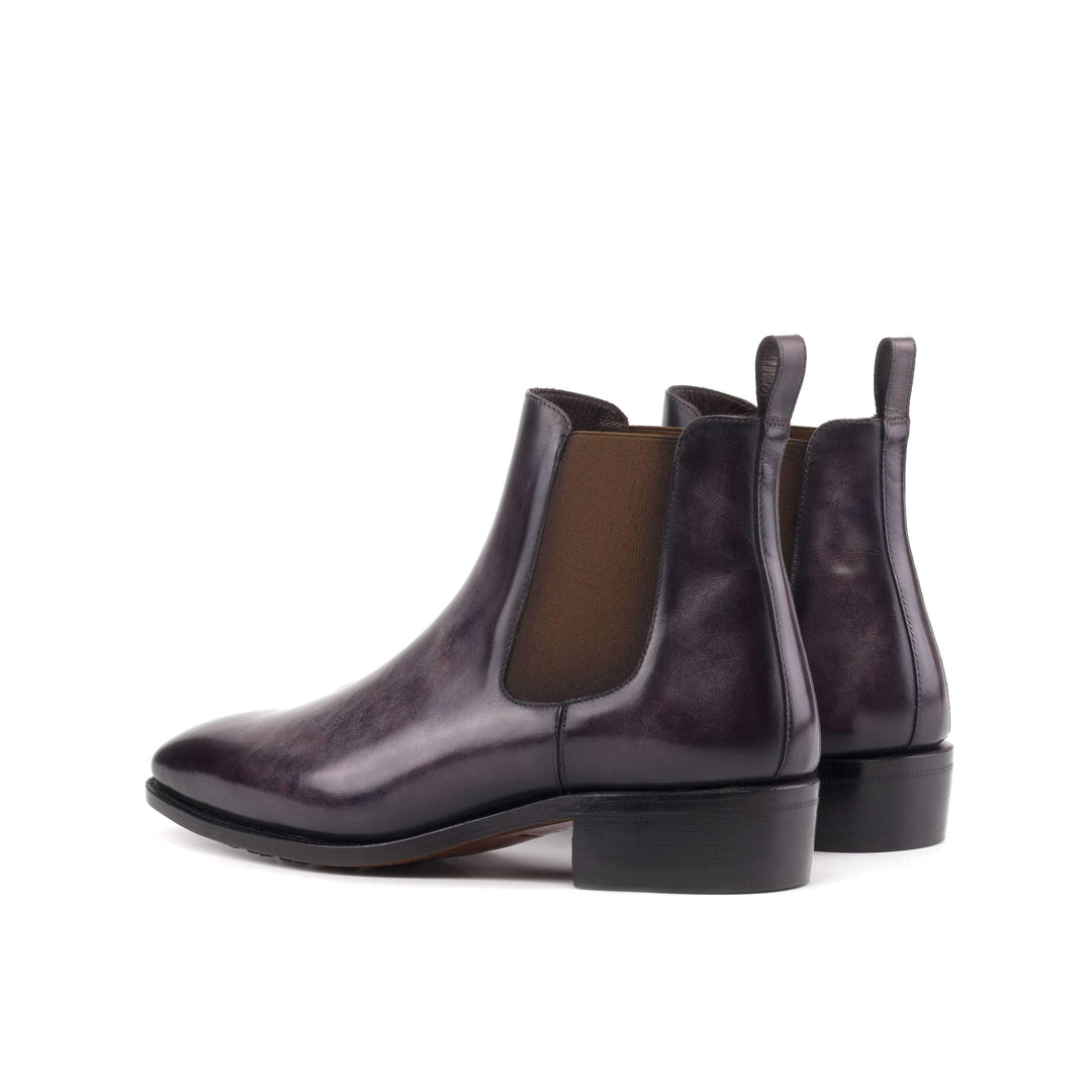Men's Chelsea Boots Classic Patina Leather Goodyear Welt Violet 5580 4- MERRIMIUM