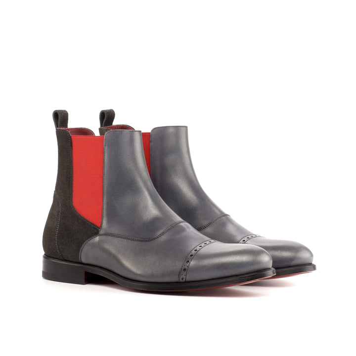Men's Chelsea Multi Boots Leather Grey 4510 3- MERRIMIUM