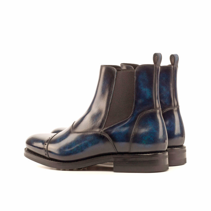 Men's Chelsea Multi Boots Patina Goodyear Welt Blue 3695 4- MERRIMIUM
