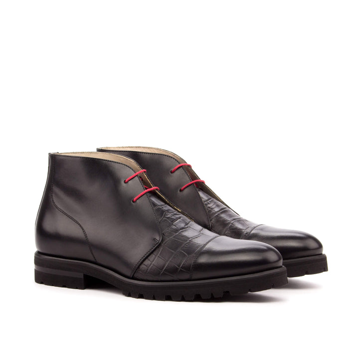 Men's Chukka Boots Leather Black 3453 3- MERRIMIUM