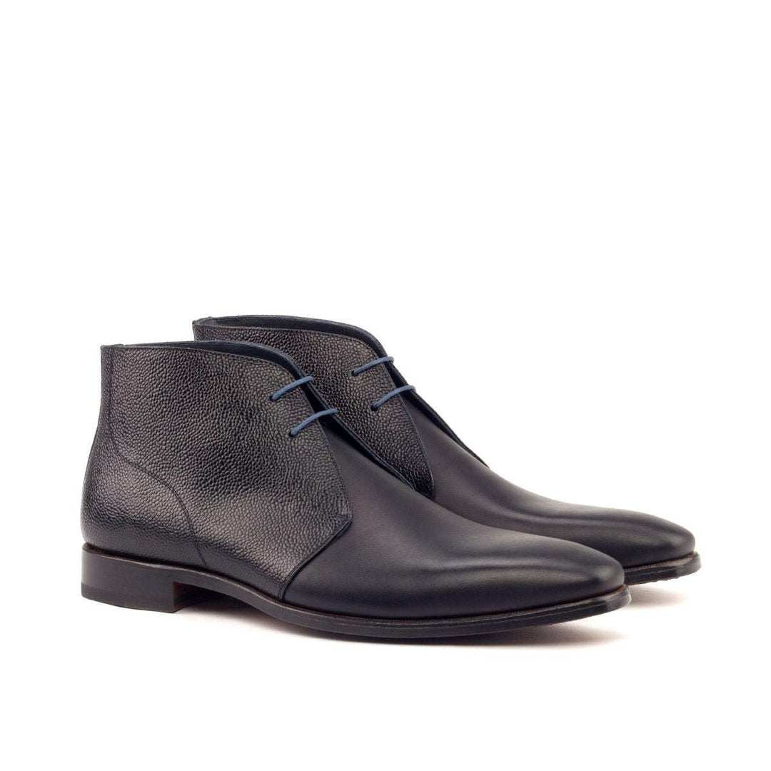 Men's Chukka Boots Leather Blue Black 2619 3- MERRIMIUM