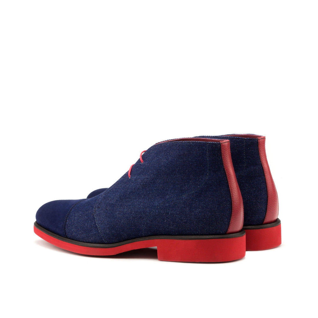 Men's Chukka Boots Leather Blue Red 3582 4- MERRIMIUM