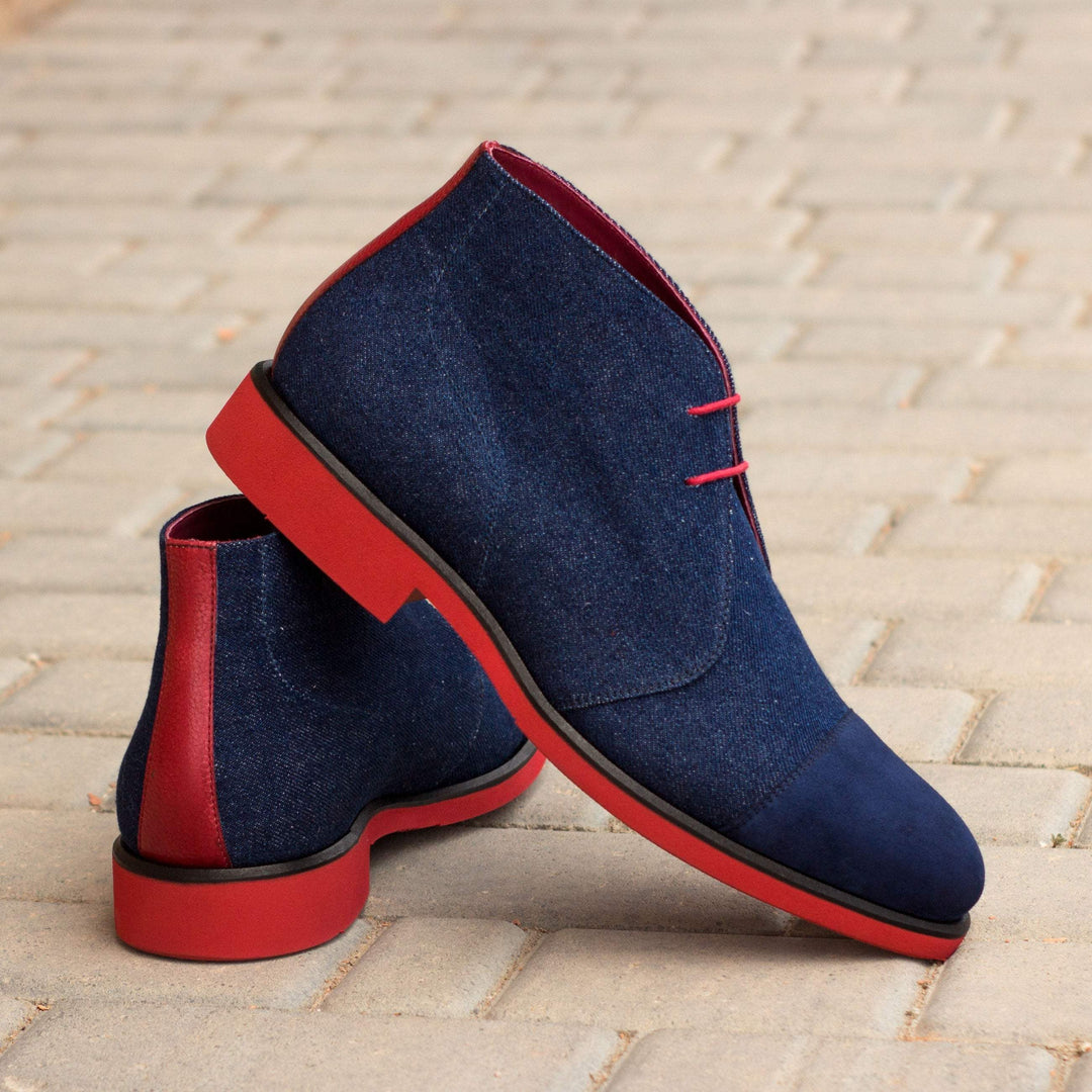 Men's Chukka Boots Leather Blue Red 3582 1- MERRIMIUM--GID-1367-3582