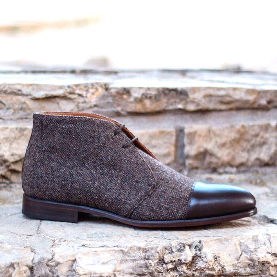 Men's Chukka Boots Leather Brown Dark Brown 1461 1- MERRIMIUM--GID-1367-1461