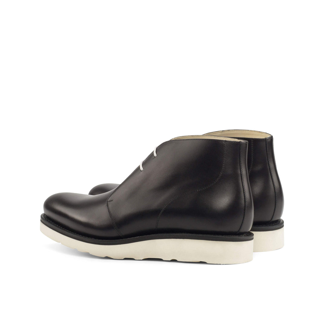 Men's Chukka Boots Leather Goodyear Welt Black 4324 4- MERRIMIUM
