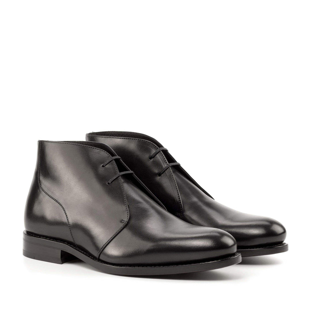 Men's Chukka Boots Leather Goodyear Welt Black 4997 3- MERRIMIUM
