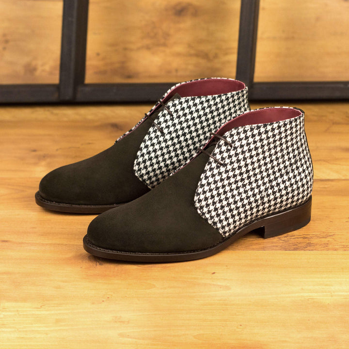 Men's Chukka Boots Leather Goodyear Welt Black Dark Brown 4565 1- MERRIMIUM--GID-2505-4565