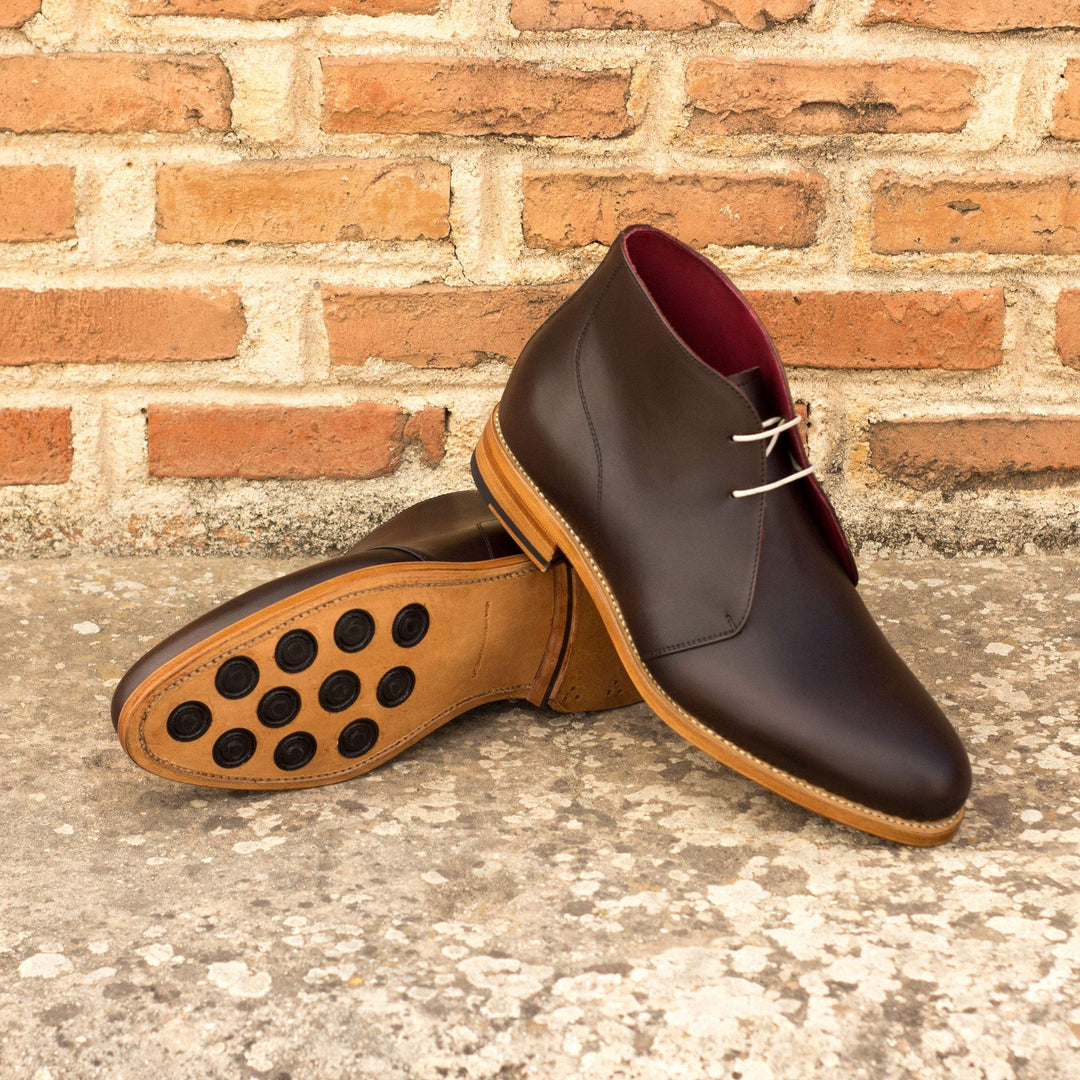 Men's Chukka Boots Leather Goodyear Welt Dark Brown 3597 1- MERRIMIUM--GID-2505-3597