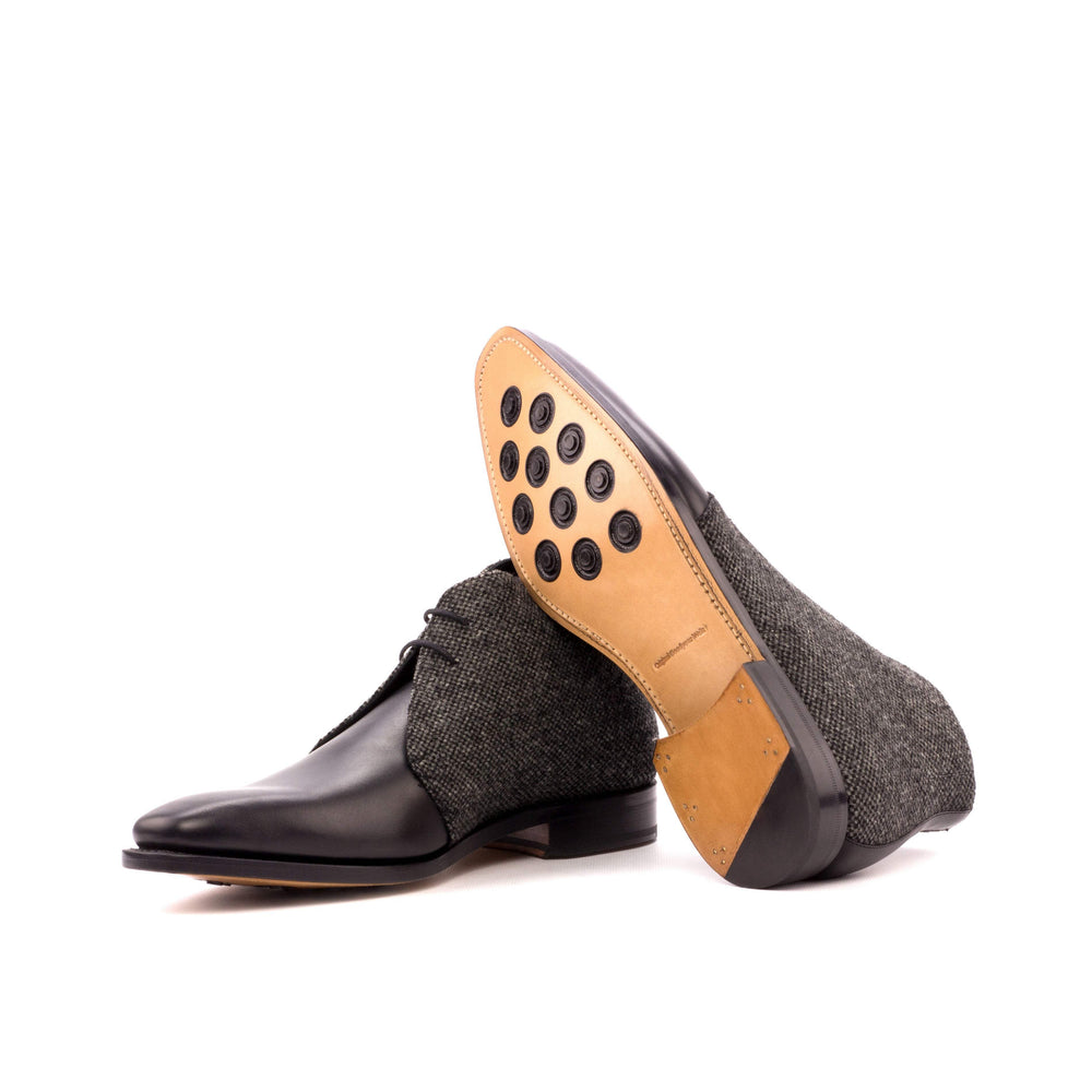 Men's Chukka Boots Leather Goodyear Welt Grey Black 3485 2- MERRIMIUM
