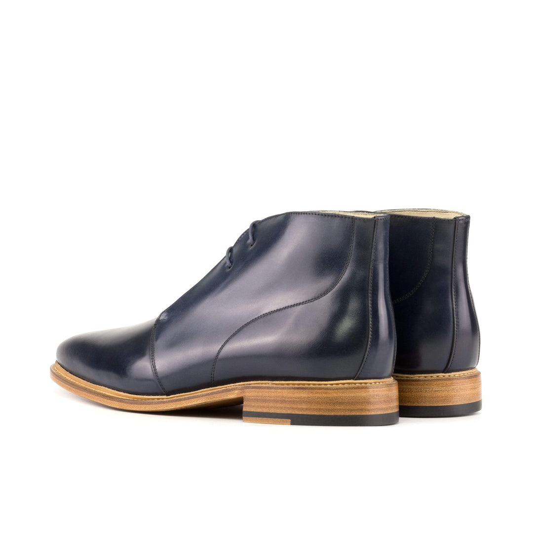 Men's Chukka Boots Leather Goodyear Welt Navy 5676 4- MERRIMIUM