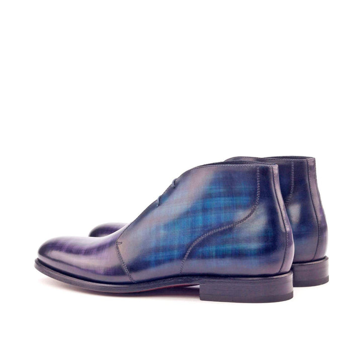 Men's Chukka Boots Patina Leather Blue Violet 3016 4- MERRIMIUM