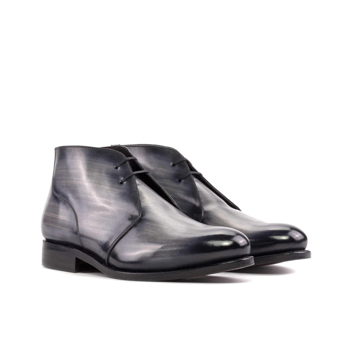 Men's Chukka Boots Patina Leather Goodyear Welt Grey 5682 6- MERRIMIUM