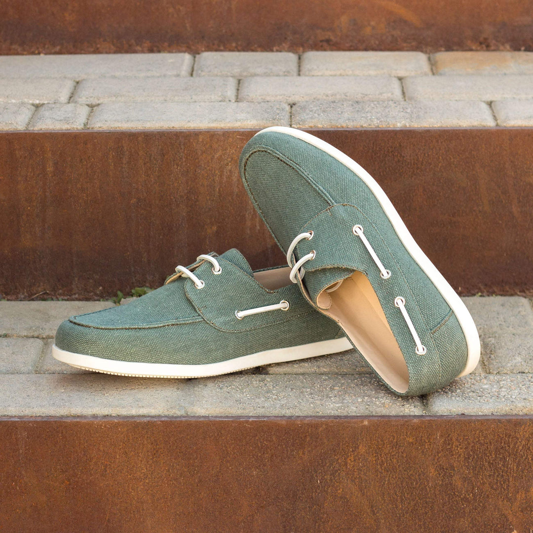 Men's Classic Boat Shoes Green 3327 1- MERRIMIUM--GID-1409-3327