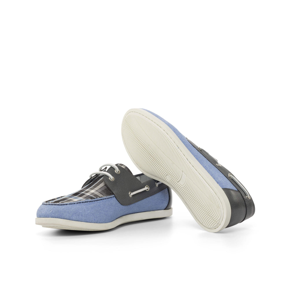Men's Classic Boat Shoes Leather Blue Grey 4801 2- MERRIMIUM