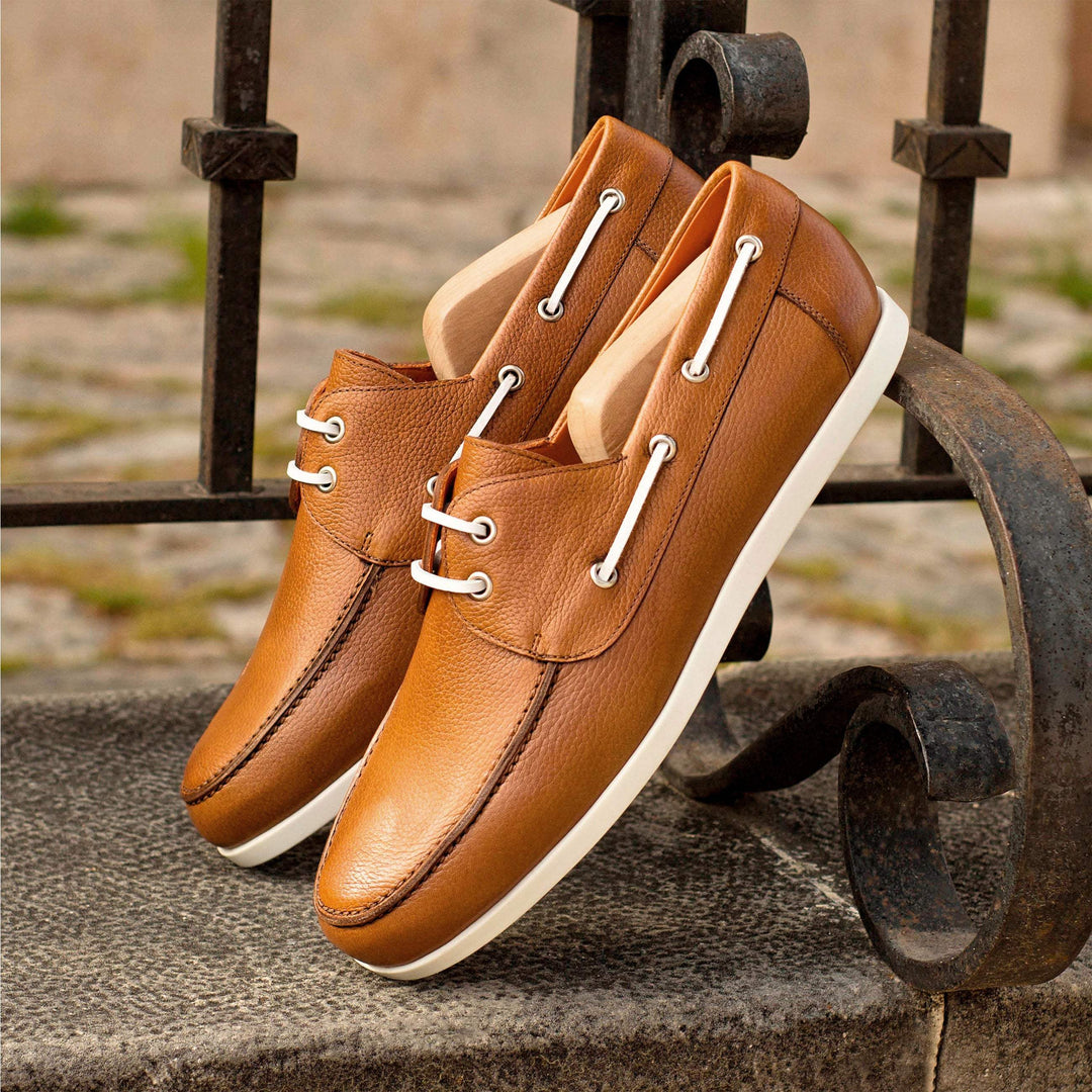 Men's Classic Boat Shoes Leather Brown 4176 1- MERRIMIUM--GID-1409-4176