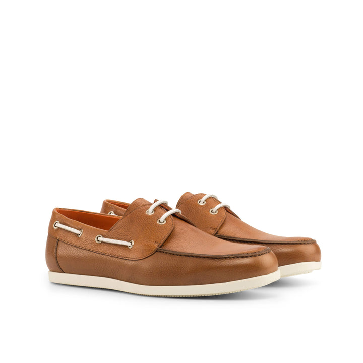 Men's Classic Boat Shoes Leather Brown 4176 3- MERRIMIUM