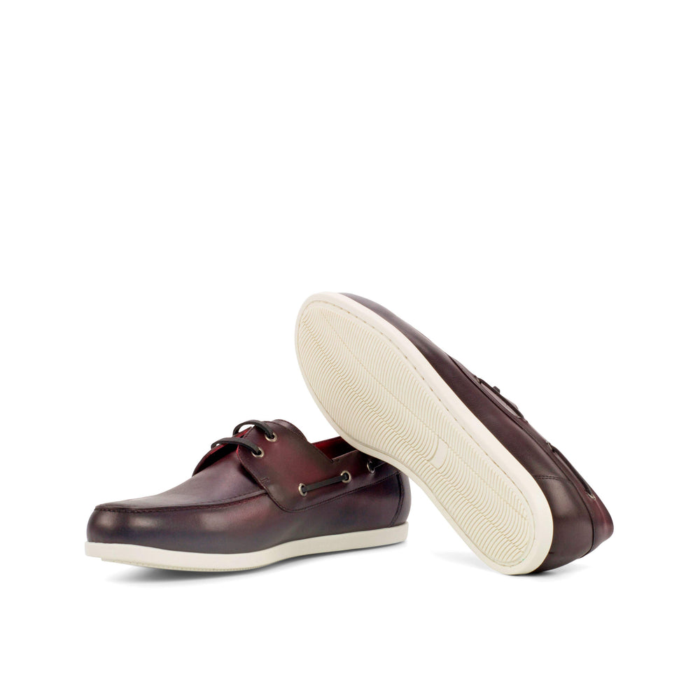 Men's Classic Boat Shoes Leather Burgundy 4421 2- MERRIMIUM