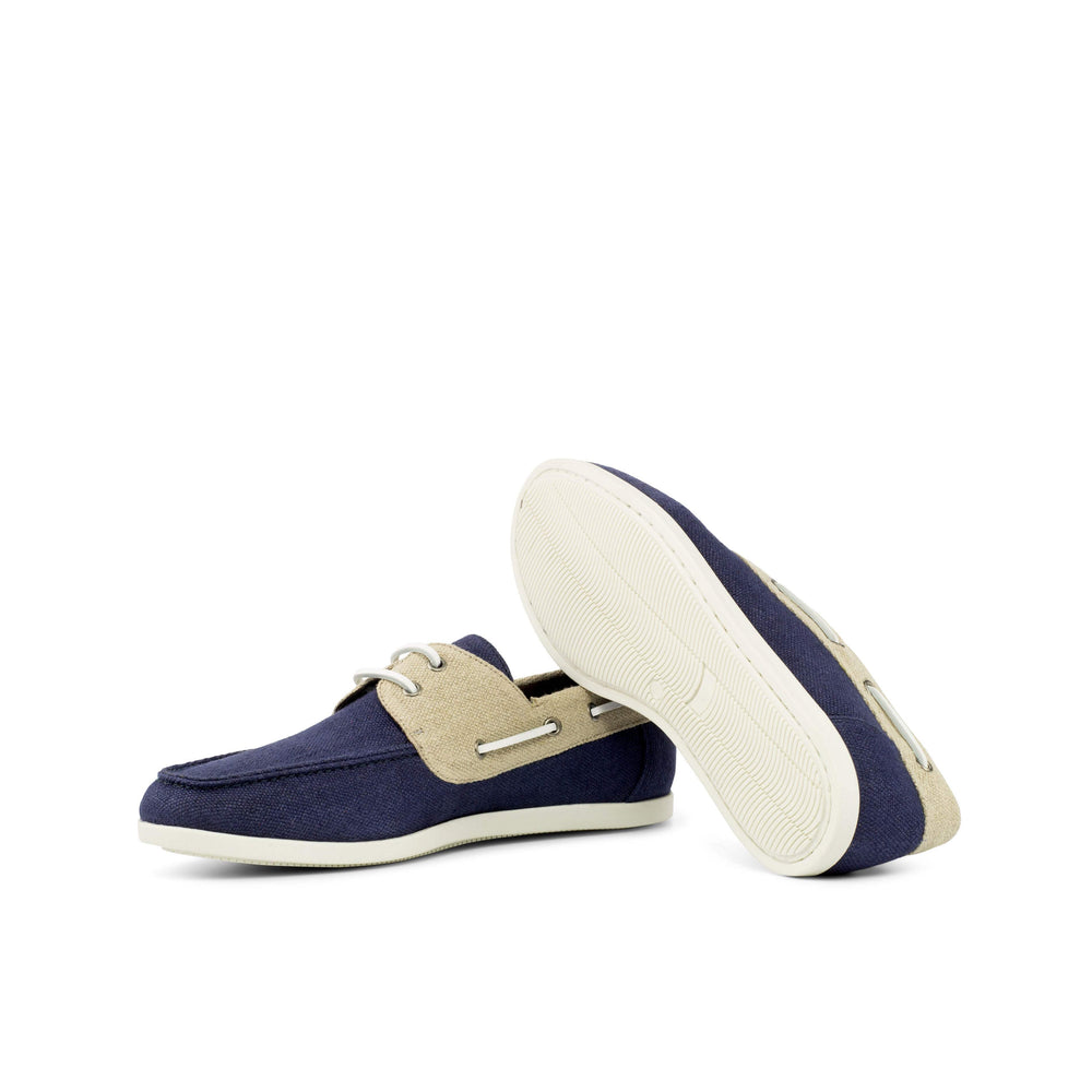 Men's Classic Boat Shoes White Blue 4341 2- MERRIMIUM