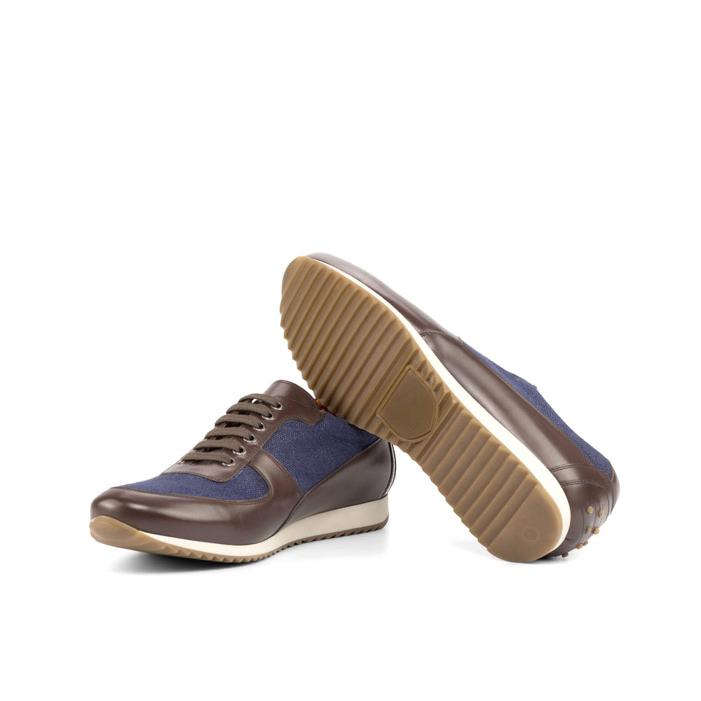 Men's Corsini Sneakers Leather Blue Dark Brown 4736 2- MERRIMIUM