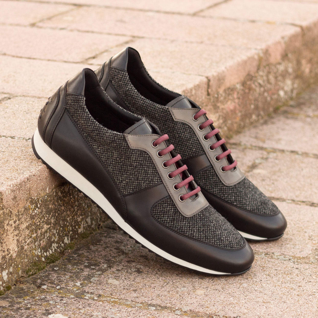 Men's Corsini Sneakers Leather Grey Black 3176 1- MERRIMIUM--GID-1410-3176