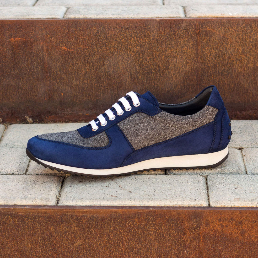 Men's Corsini Sneakers Leather Grey Blue 3397 1- MERRIMIUM--GID-1410-3397