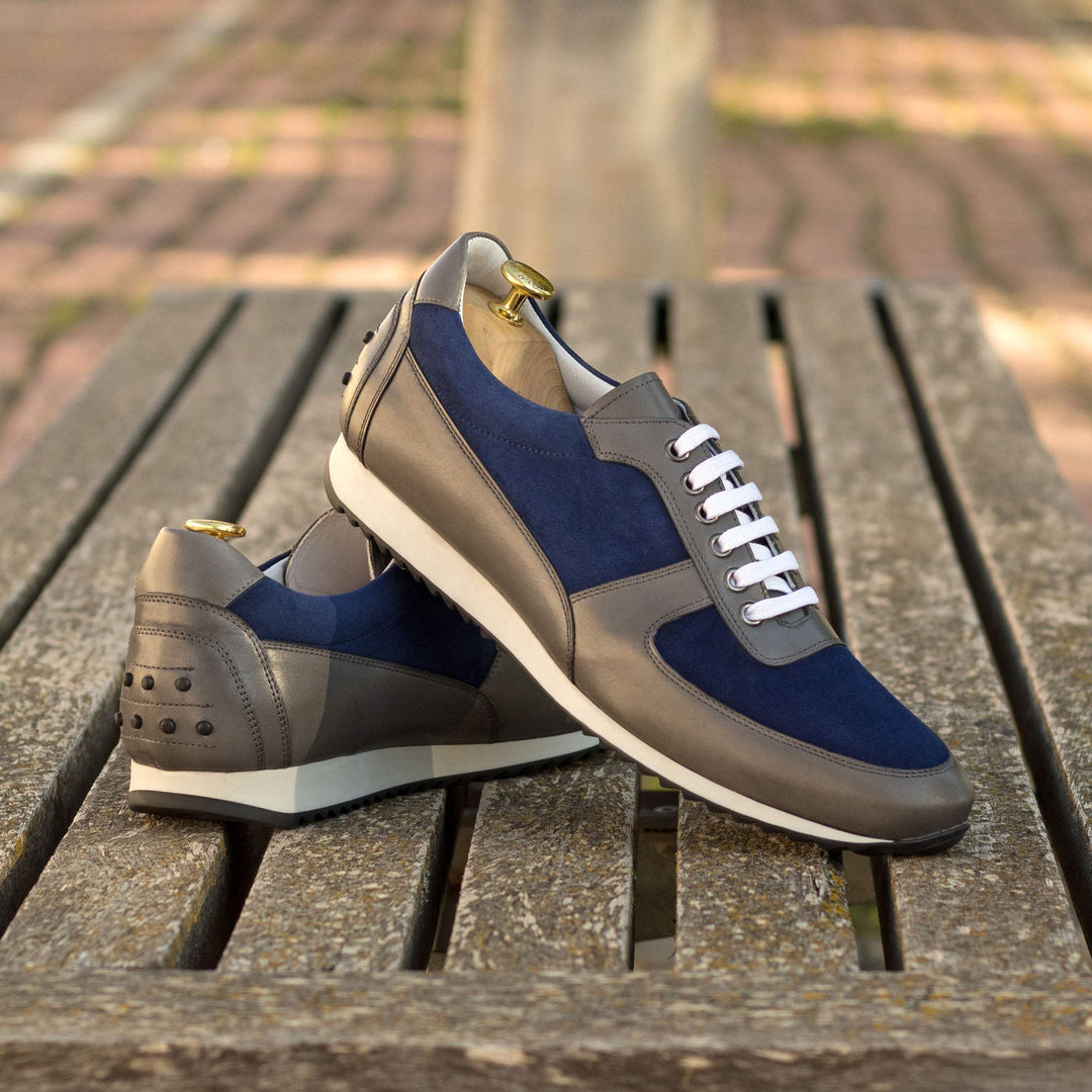 Men's Corsini Sneakers Leather Grey Blue 5358 1- MERRIMIUM--GID-1410-5358
