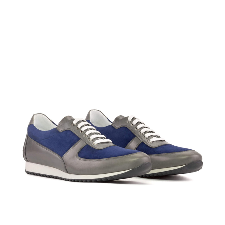 Men's Corsini Sneakers Leather Grey Blue 5358 3- MERRIMIUM