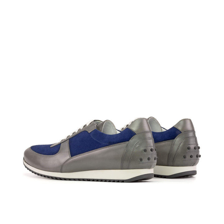 Men's Corsini Sneakers Leather Grey Blue 5358 4- MERRIMIUM