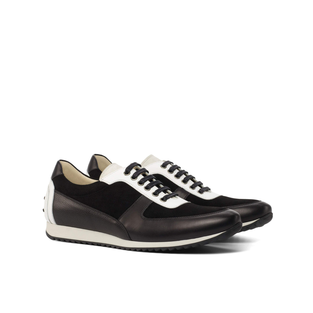 Men's Corsini Sneakers Leather White Black 4495 3- MERRIMIUM