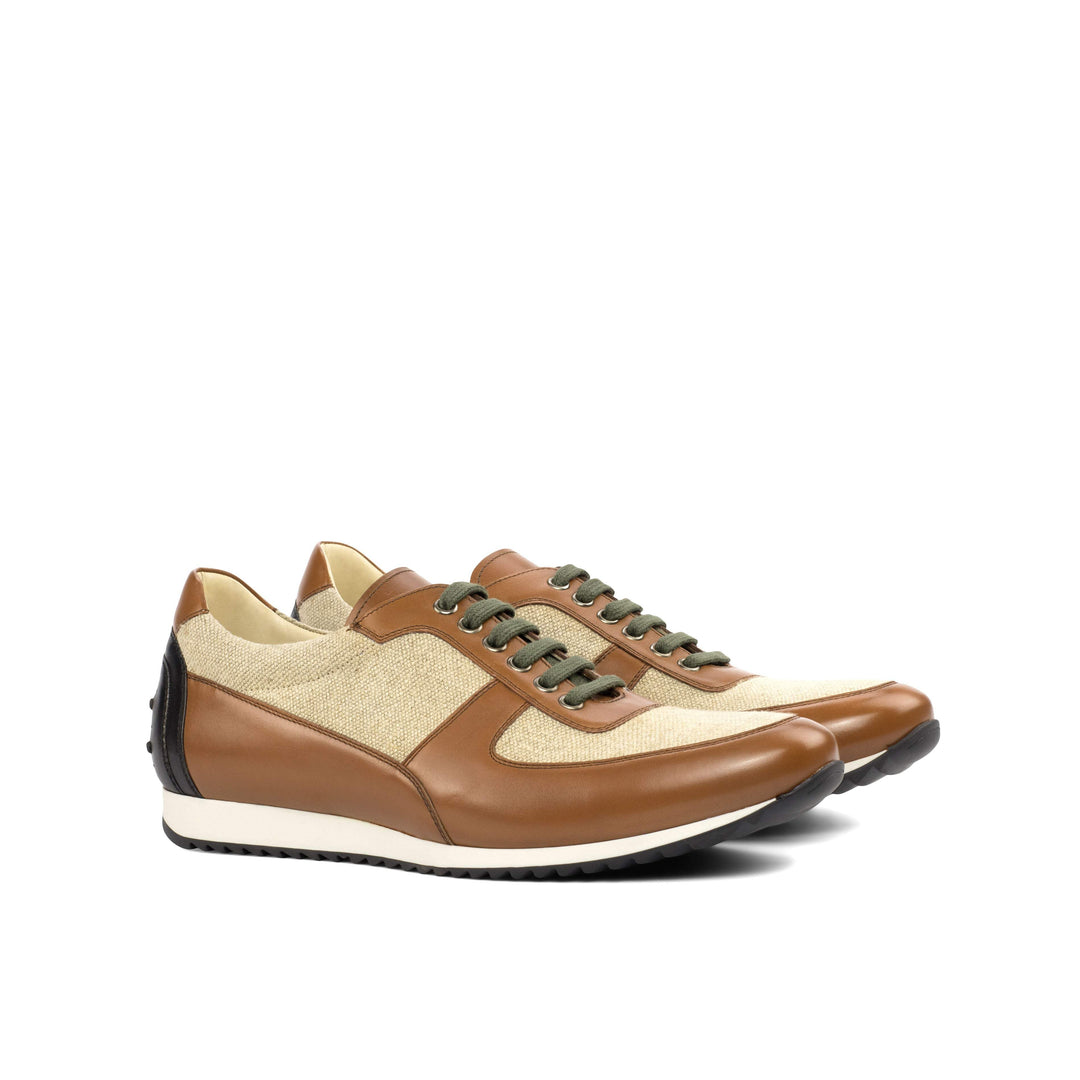 Men's Corsini Sneakers Leather White Brown 4428 3- MERRIMIUM