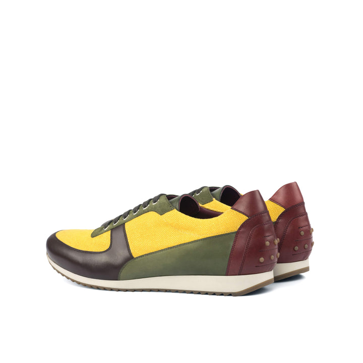 Men's Corsini Sneakers Leather Yellow Dark Brown 4503 4- MERRIMIUM