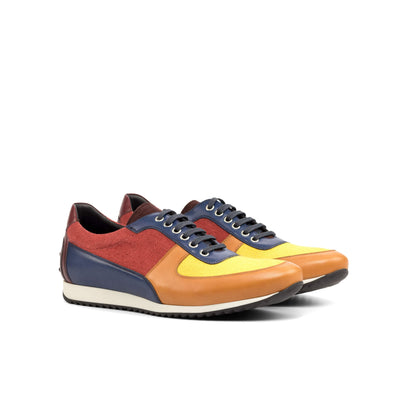 Men's Corsini Sneakers Leather Yellow Red 4682 3- MERRIMIUM