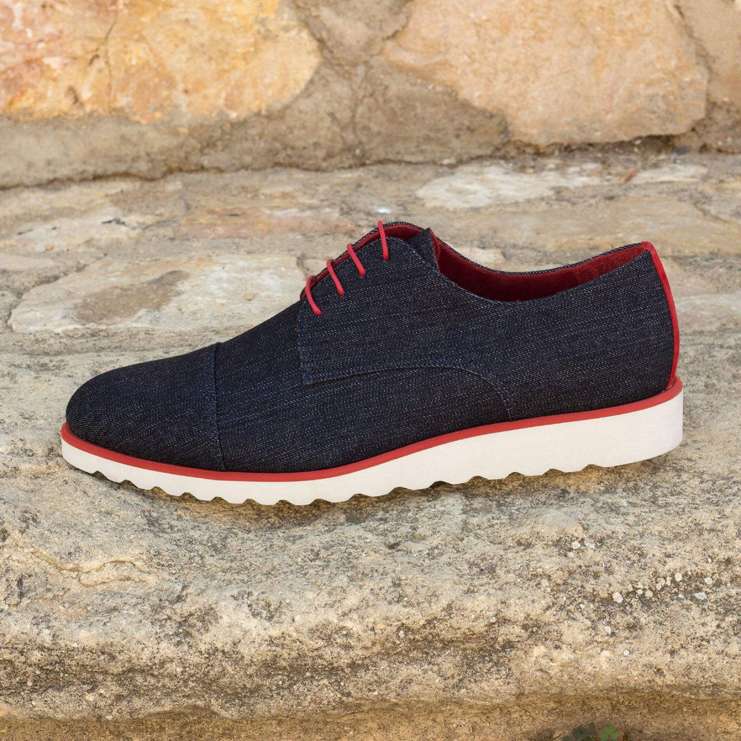 Men's Derby Shoes Leather Blue Red 2472 1- MERRIMIUM--GID-1368-2472