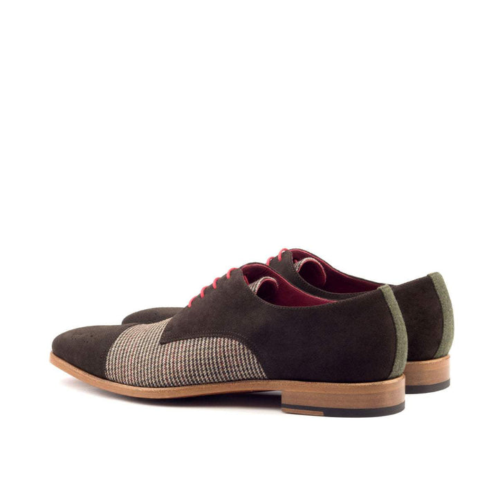 Men's Derby Shoes Leather Brown Green 2694 4- MERRIMIUM