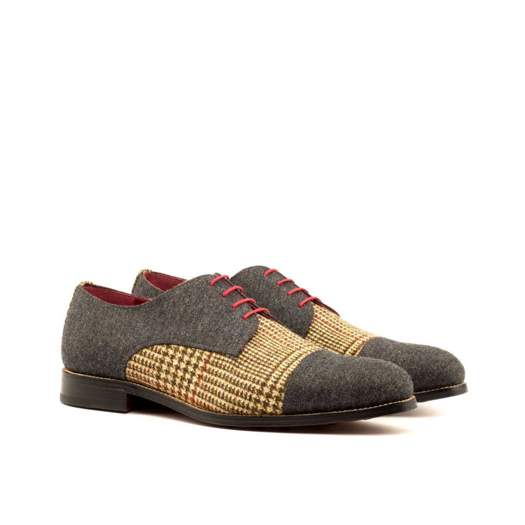 Men's Derby Shoes Leather Brown Grey 3671 3- MERRIMIUM