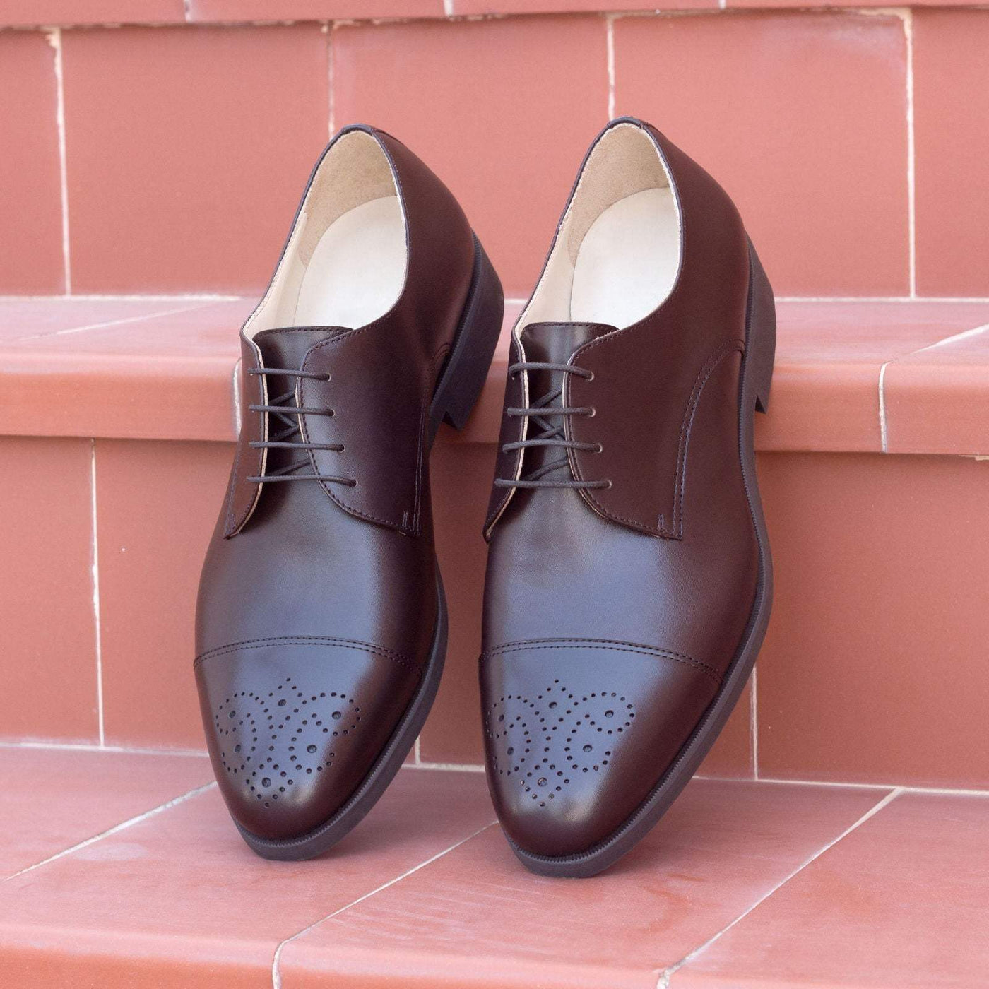 Men's Derby Shoes Leather Dark Brown 2250 1- MERRIMIUM--GID-1368-2250