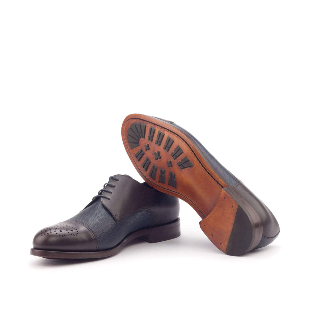 Men's Derby Shoes Leather Dark Brown Blue 3040 2- MERRIMIUM