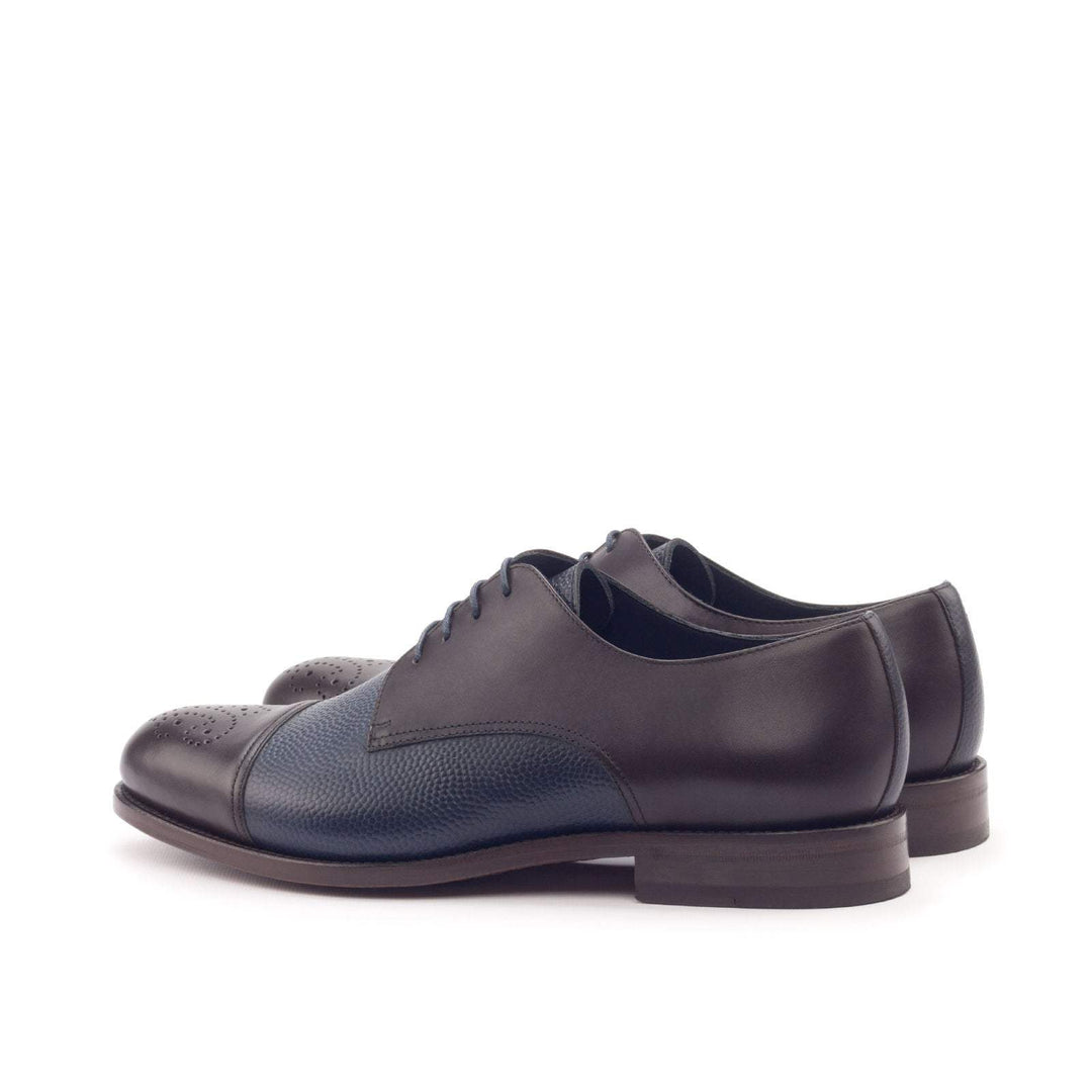 Men's Derby Shoes Leather Dark Brown Blue 3040 4- MERRIMIUM
