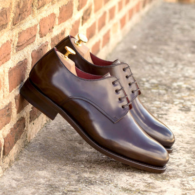 Men's Derby Shoes Leather Goodyear Welt Dark Brown 4919 1- MERRIMIUM--GID-3380-4919