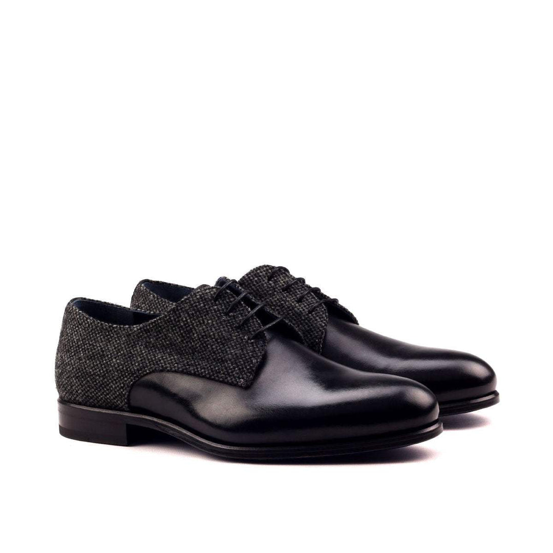 Men's Derby Shoes Leather Grey Black 2534 3- MERRIMIUM