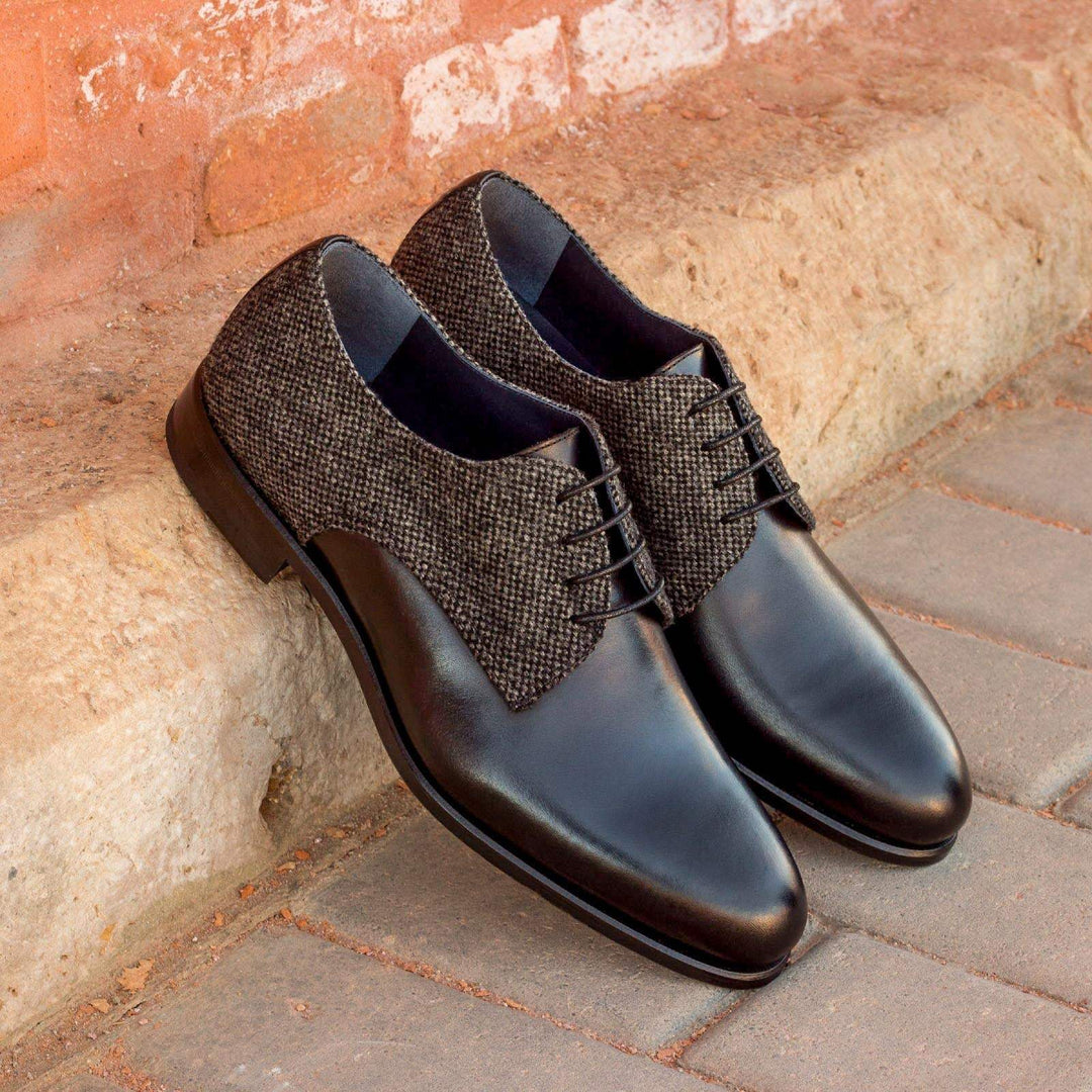 Men's Derby Shoes Leather Grey Black 2534 1- MERRIMIUM--GID-1368-2534