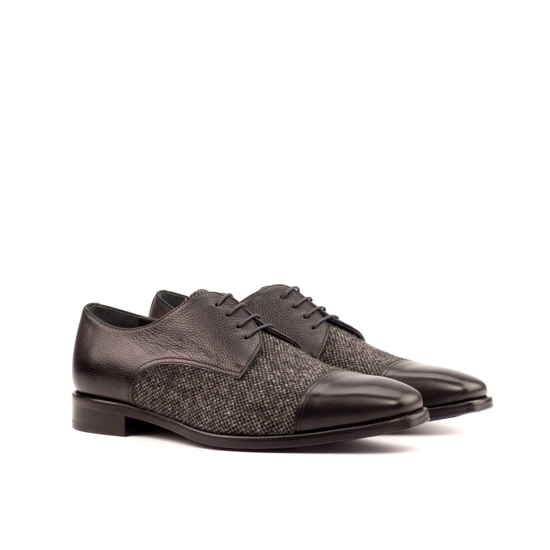 Men's Derby Shoes Leather Grey Black 3900 3- MERRIMIUM