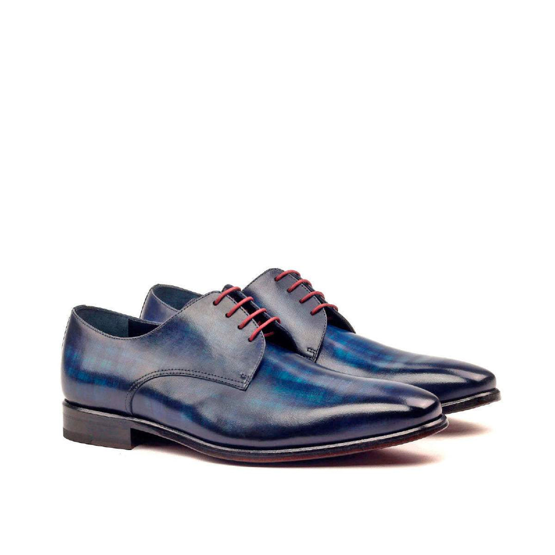 Men's Derby Shoes Patina Leather Blue 2428 3- MERRIMIUM